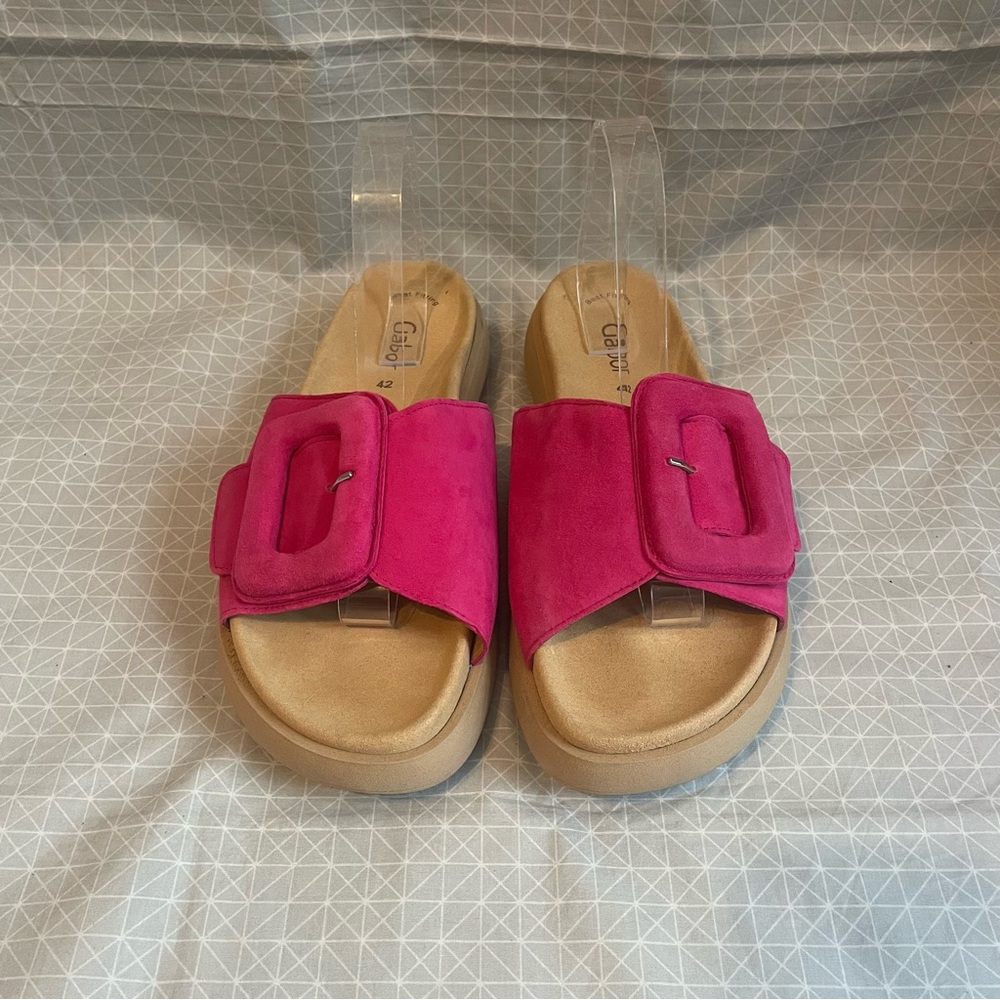 Gabor Adios Slide Sandals in Pink Suede 42 - Picture 2 of 7